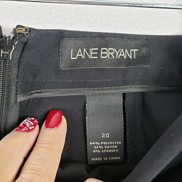 Lane Bryant Women's‎ 20 Pleat Bottom Mini Skirt Solid Black E-Girl Academia - Picture 6 of 6